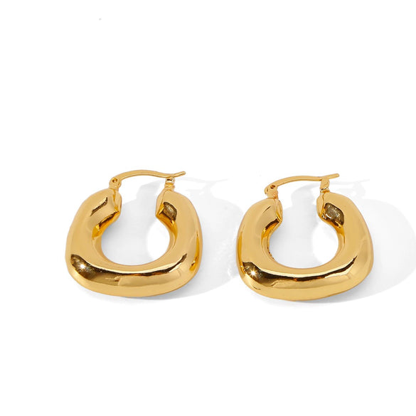 Wholesale Geometric Copper Earrings And Ring With Electroplating For Women