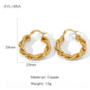 Wholesale Geometric Copper Earrings And Ring With Electroplating For Women