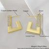 Wholesale Geometric Copper Earrings With Cshaped Hook Gold Plated For Women