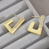 Wholesale Geometric Copper Earrings With Cshaped Hook Gold Plated For Women