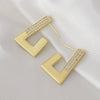 Wholesale Geometric Copper Earrings With Cshaped Hook Gold Plated For Women