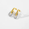 Wholesale Geometric Copper Earrings With Electroplating In Fashion High Design And Simple Personality Style