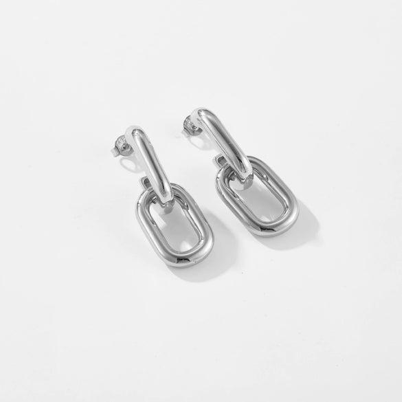 Wholesale Geometric Copper Earrings With Electroplating In Fashion High Design And Simple Personality Style