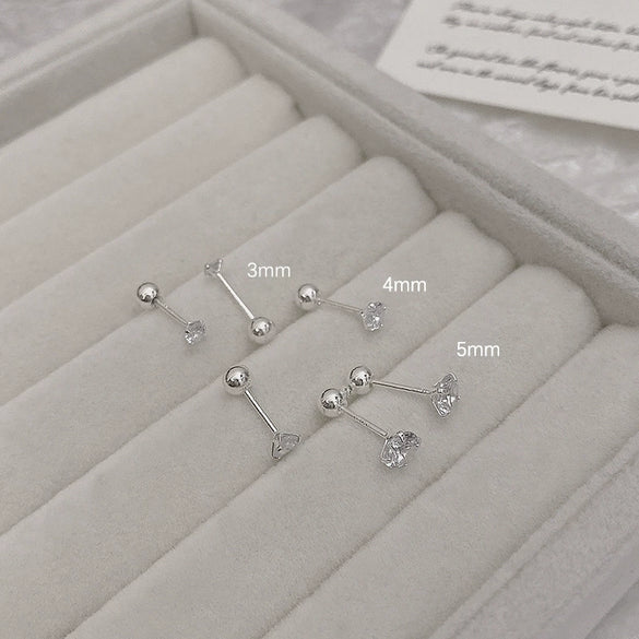 Wholesale Geometric Copper Electroplated Ear Bone Stud Earrings For Women