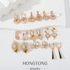 Wholesale Geometric Copper Electroplated Earrings For Women Elegant Style