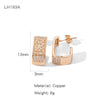 Wholesale Geometric Copper Electroplated Earrings For Women Elegant Style