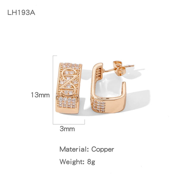 Wholesale Geometric Copper Electroplated Earrings For Women Elegant Style