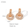 Wholesale Geometric Copper Electroplated Earrings For Women Elegant Style