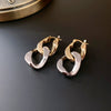 Wholesale Geometric Copper Electroplated Highend Women's Triangle Chain Earrings