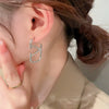Wholesale Geometric Copper Electroplated Highend Women's Triangle Chain Earrings