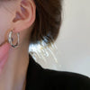Wholesale Geometric Copper Electroplated Highend Women's Triangle Chain Earrings