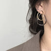 Wholesale Geometric Copper Electroplated Highend Women's Triangle Chain Earrings