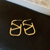 Wholesale Geometric Copper Electroplated Highend Women's Triangle Chain Earrings
