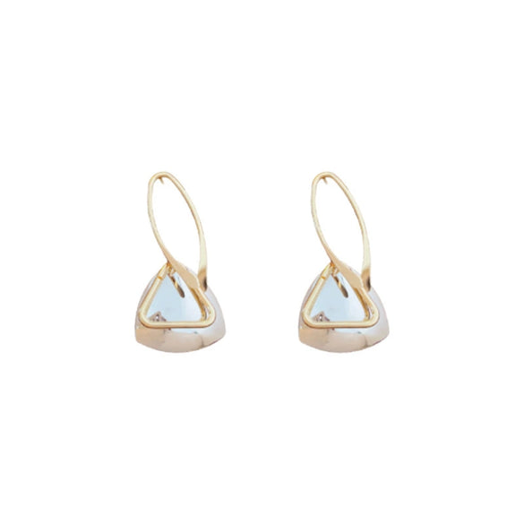 Wholesale Geometric Copper Electroplated Highend Women's Triangle Chain Earrings
