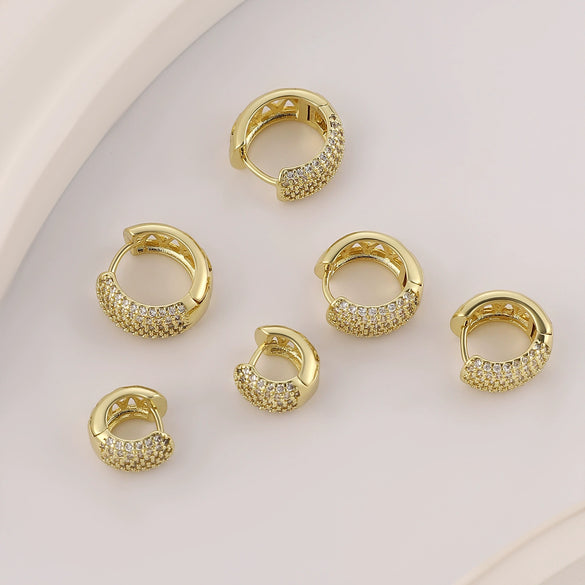 Wholesale Geometric Copper Electroplated Piercing Earrings Jewelry For Women