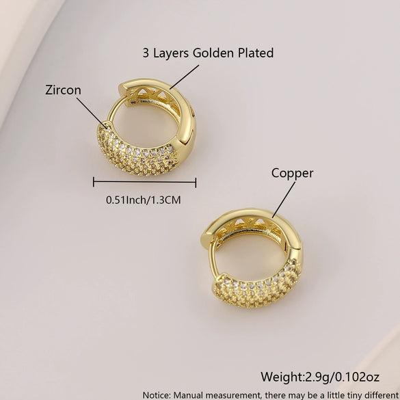 Wholesale Geometric Copper Electroplated Piercing Earrings Jewelry For Women