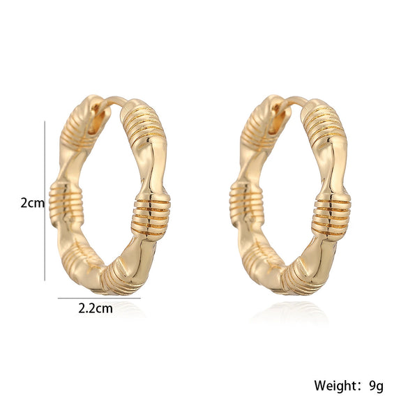 Wholesale Geometric Copper Electroplated Women's Earrings Retro Design