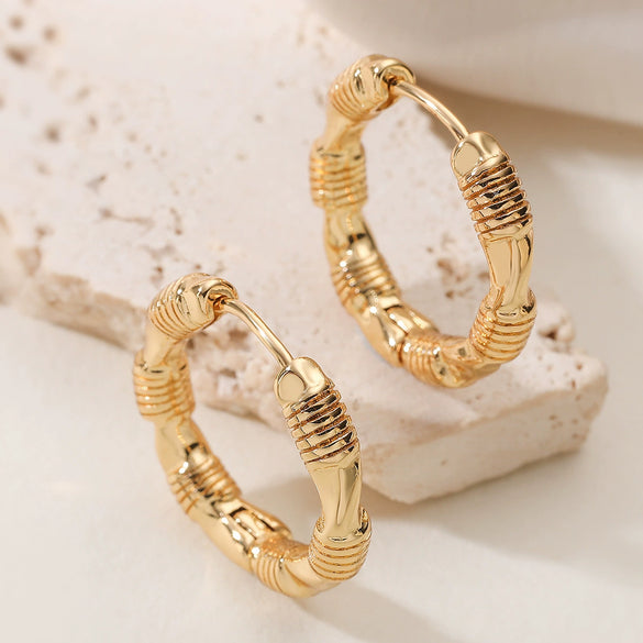 Wholesale Geometric Copper Electroplated Women's Earrings Retro Design