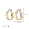 Wholesale Geometric Copper Gold And Silver Twocolor Circle Cross Earrings Electroplated Fashion Simple Unisex