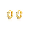 Wholesale Geometric Copper Gold Inlaid Zircon Earrings For Women
