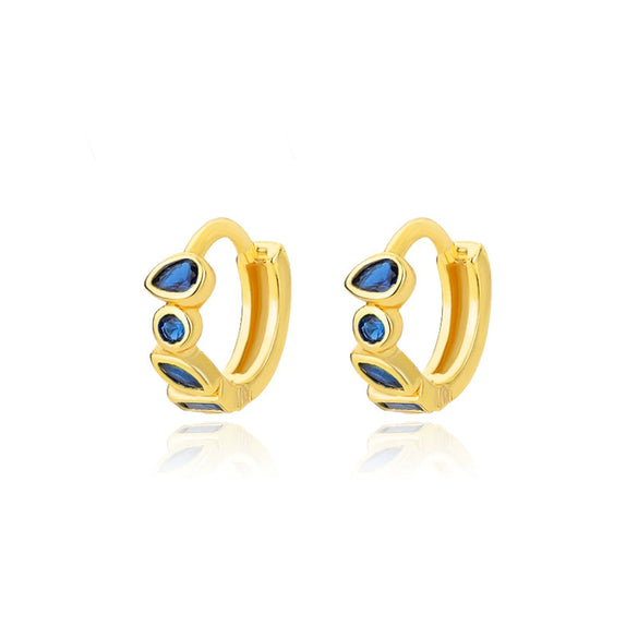 Wholesale Geometric Copper Gold Inlaid Zircon Earrings For Women