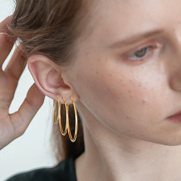 Wholesale Geometric Copper Gold Plated Women's Earrings