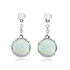 Wholesale Geometric Copper Goldplated Earrings For Women With Australian Opal