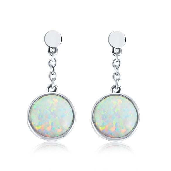 Wholesale Geometric Copper Goldplated Earrings For Women With Australian Opal