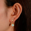 Wholesale Geometric Copper Goldplated Earrings For Women With Australian Opal