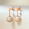 Wholesale Geometric Copper Goldplated Earrings For Women With Australian Opal