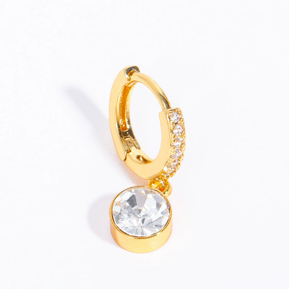 Wholesale Geometric Copper Inlaid Rhinestone Earrings For Women
