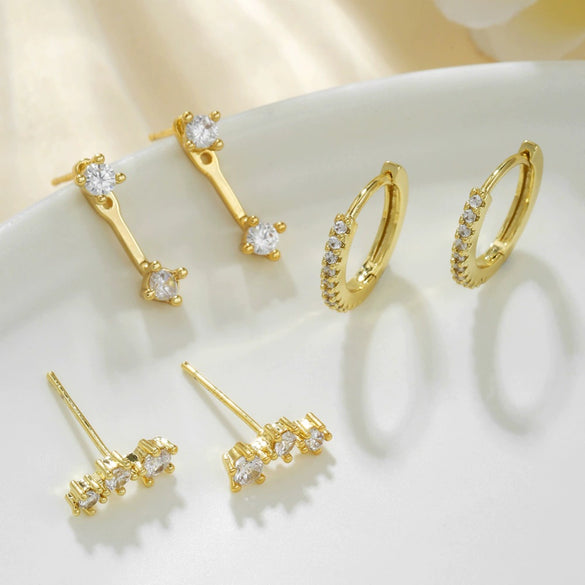 Wholesale Geometric Copper 18K Electroplated Women's Earrings