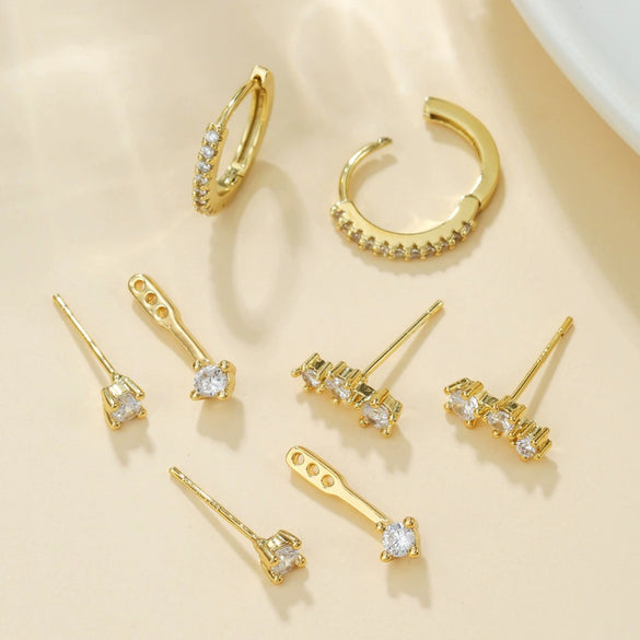 Wholesale Geometric Copper 18K Electroplated Women's Earrings