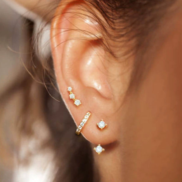 Wholesale Geometric Copper 18K Electroplated Women's Earrings