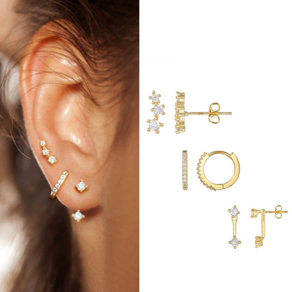 Wholesale Geometric Copper 18K Electroplated Women's Earrings