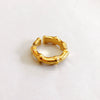 Wholesale Geometric Copper 18K Real Gold Electroplated Opening Ring For Women And Men