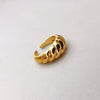 Wholesale Geometric Copper 18K Real Gold Electroplated Opening Ring For Women And Men