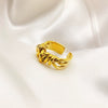 Wholesale Geometric Copper 18K Real Gold Electroplated Opening Ring For Women And Men