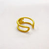 Wholesale Geometric Copper 18K Real Gold Electroplated Opening Ring For Women And Men