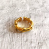 Wholesale Geometric Copper 18K Real Gold Electroplated Opening Ring For Women And Men