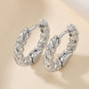 Wholesale Geometric Copper Micro Setting Twist Earrings For Women