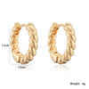Wholesale Geometric Copper Micro Setting Twist Earrings For Women
