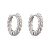 Wholesale Geometric Copper Micro Setting Twist Earrings For Women