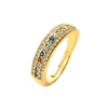 Wholesale Geometric Copper Opening Ring For Unisex With Microinlay Design