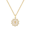 Wholesale Geometric Copper Pendant Stainless Steel Diamond Necklace For Women And Men