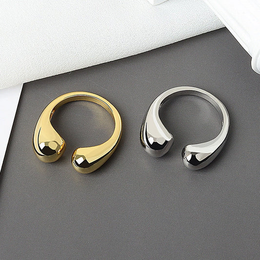 Wholesale Geometric Copper Ring Electroplated Unisex Design