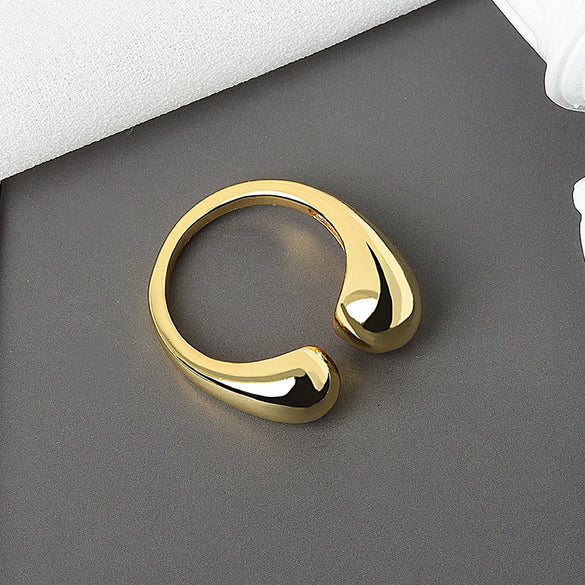 Wholesale Geometric Copper Ring Electroplated Unisex Design