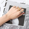 Wholesale Geometric Copper Ring Electroplated Unisex Design