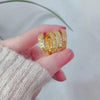 Wholesale Geometric Copper Ring With Electroplating And 24K Real Gold Plating Unisex Fashion Light Luxury Style