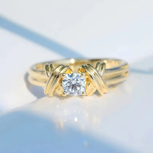 Wholesale Geometric Copper Ring With Zircon For Unisex